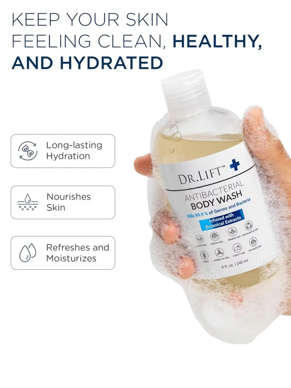Dr. Lift Antibacterial Body Wash for ALL AGES NEW